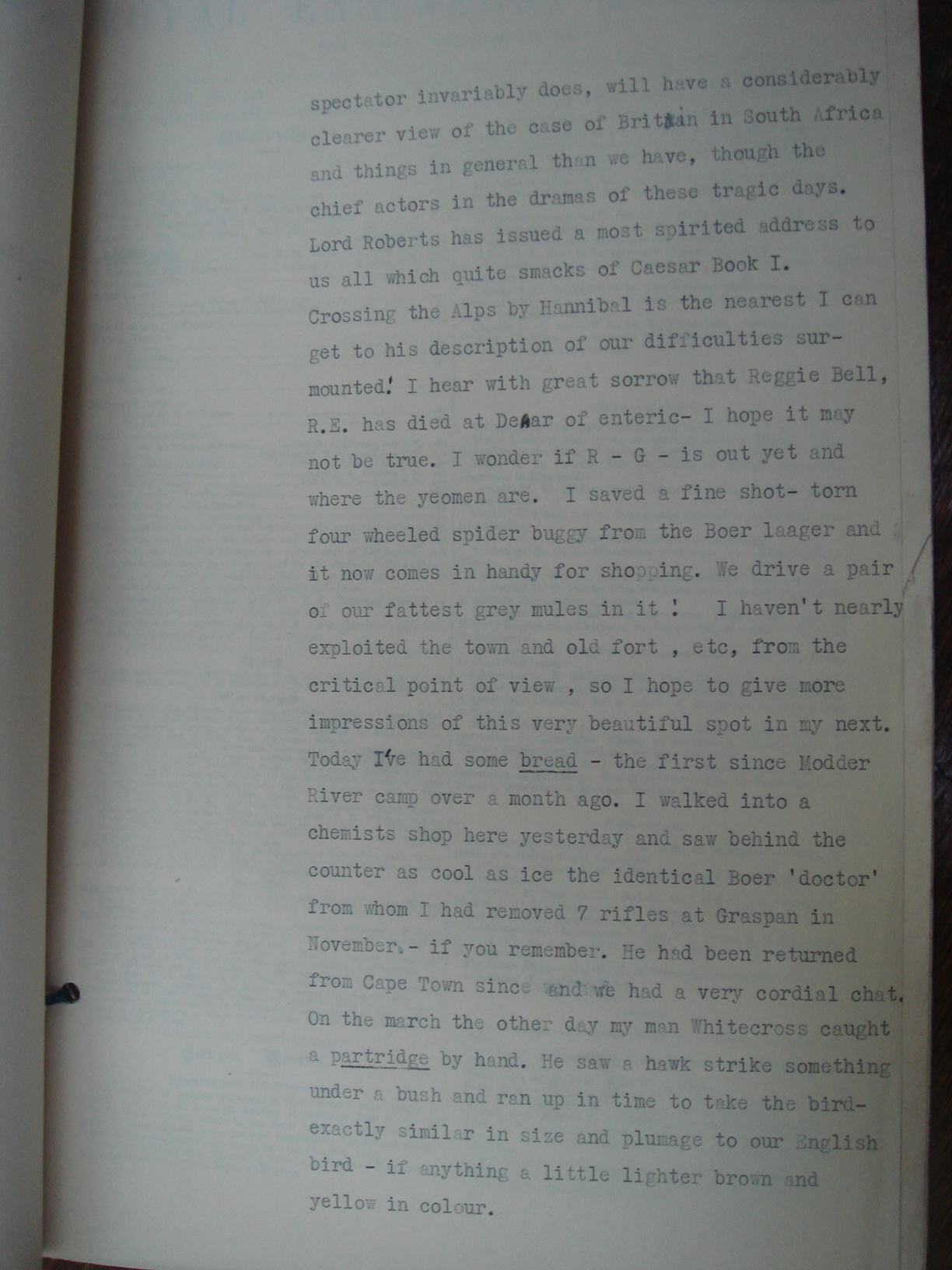 Lt Wilson's Letter extracts Page 6